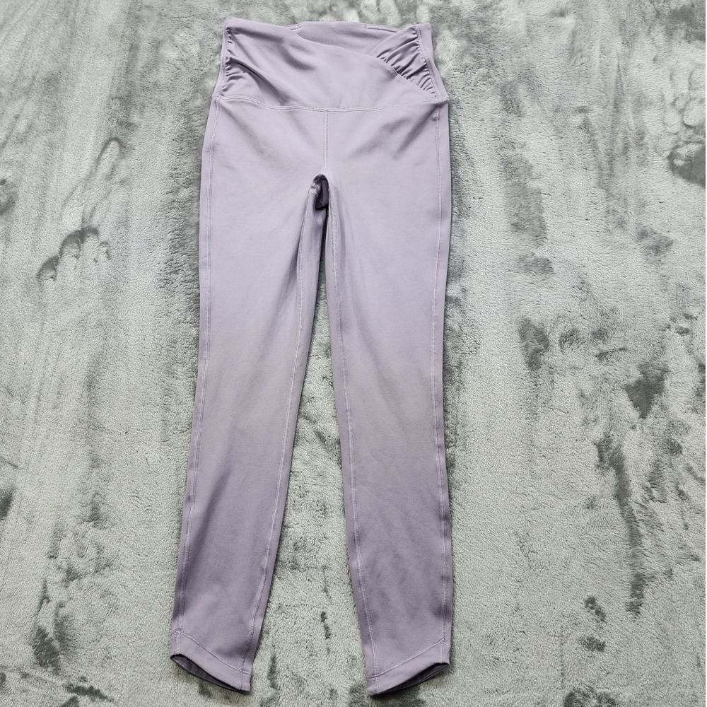 YOGALICIOUS LUX‎ Leggings Womens XS Purple Harmony Ankle Tight Ruched Waistband